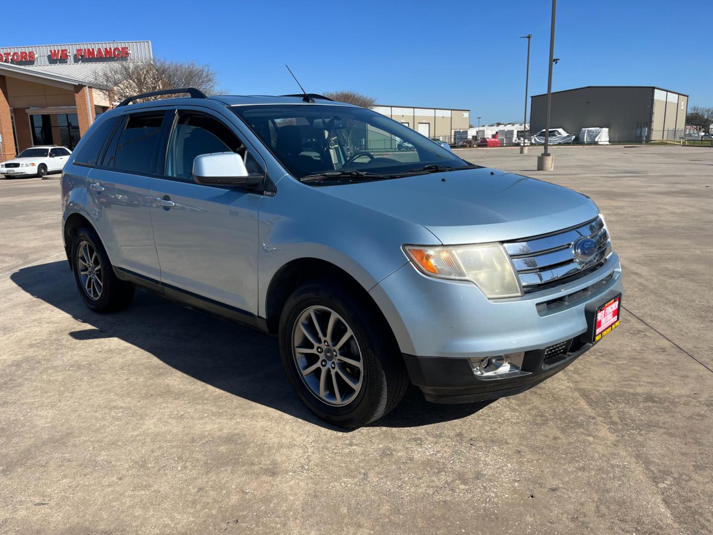 2008 blue /black Ford Edge SEL FWD (2FMDK38C98B) with an 3.5L V6 DOHC 24V engine, 6-Speed Automatic Overdrive transmission, located at 14700 Tomball Parkway 249, Houston, TX, 77086, (281) 444-2200, 29.928619, -95.504074 - Photo#0